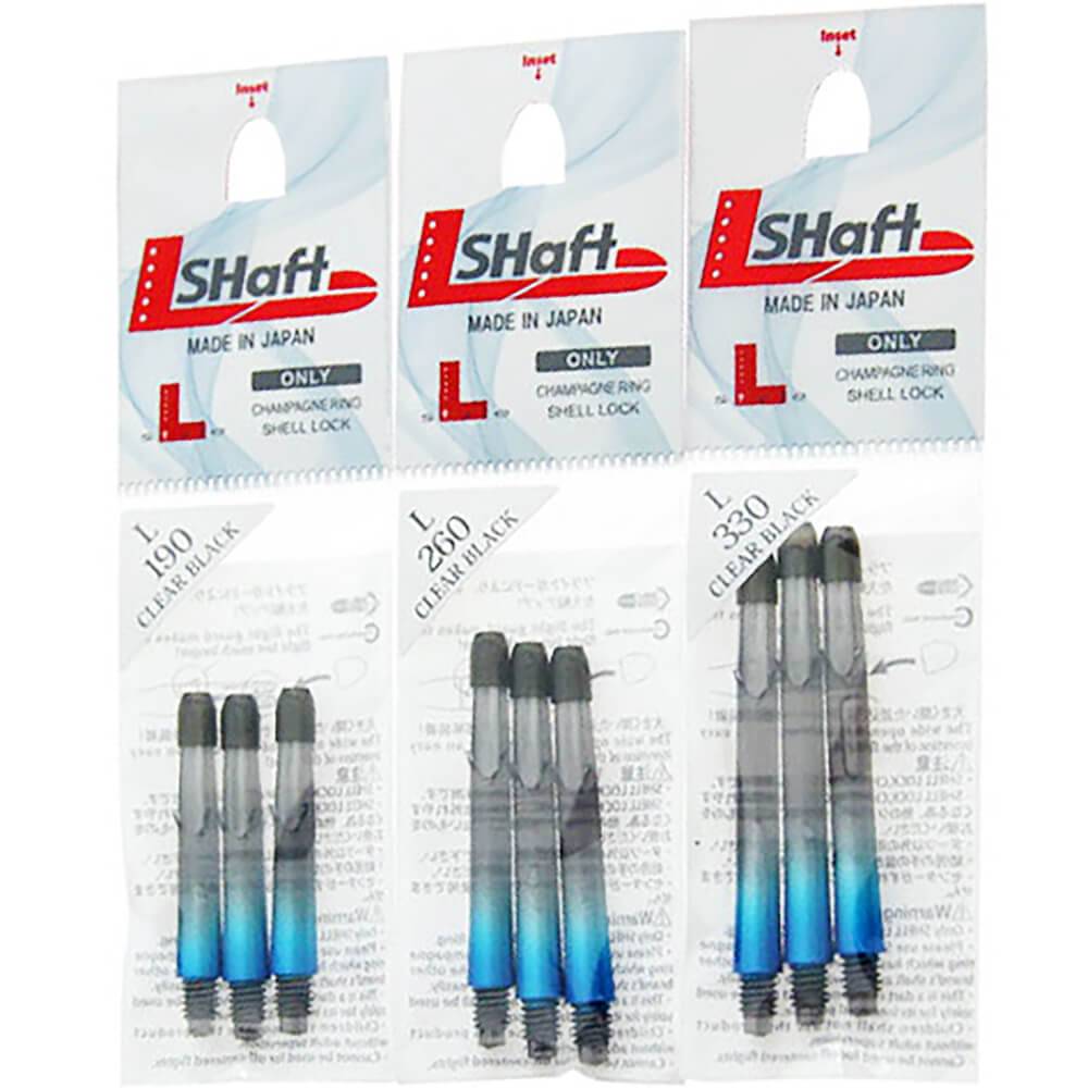 L-Style - L-Shaft Lock Straight TwoTone - Schwarz Klar Blau