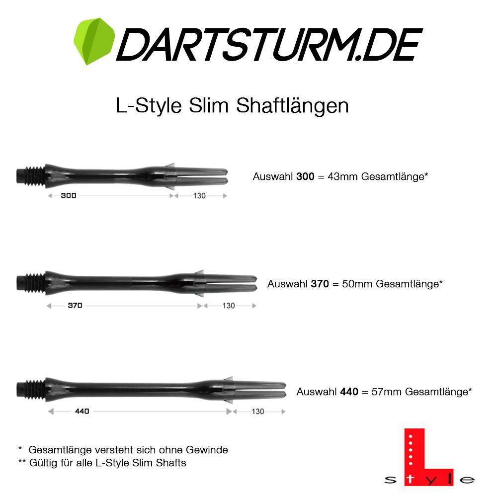 L-Style - L-Shaft Silent Slim Spinner - Schwarz Klar