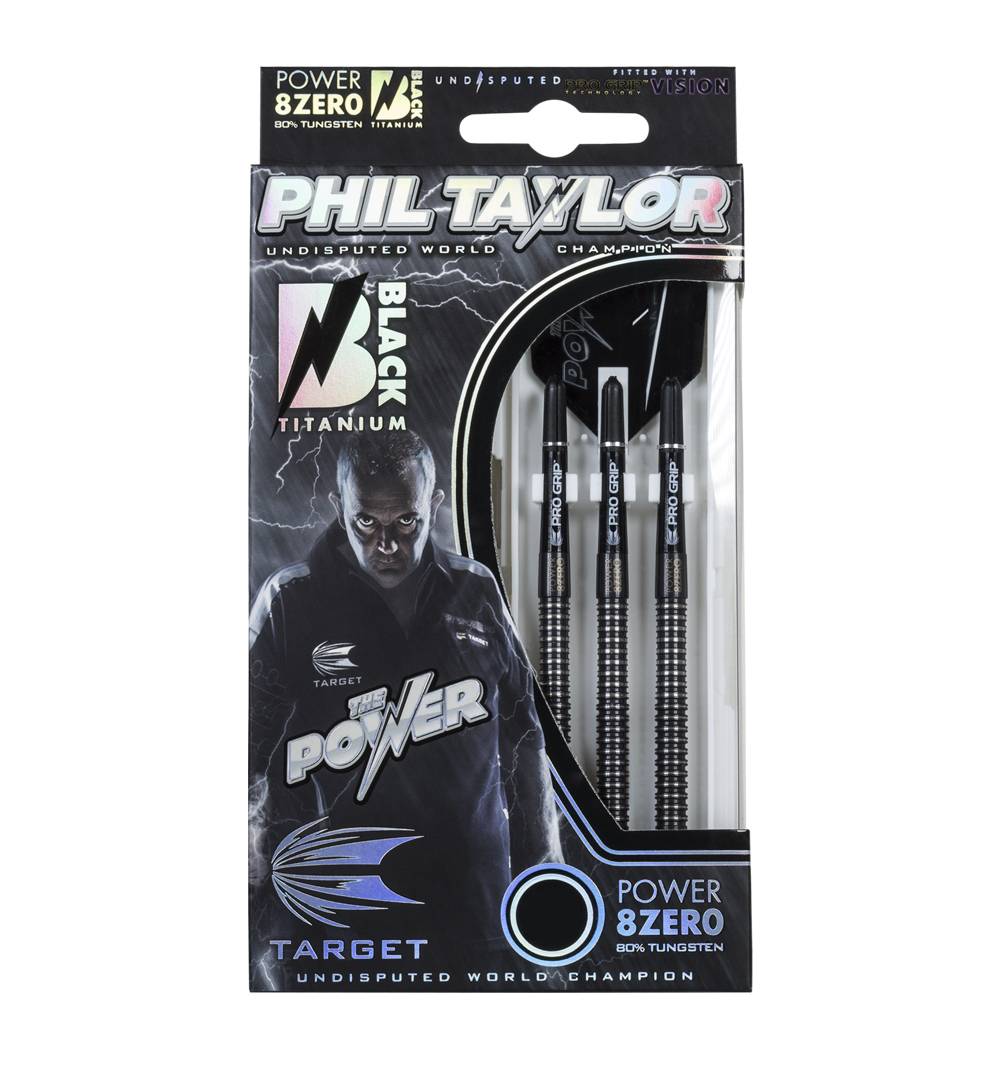 Target - Phil Taylor Power 8zero Black Titanium Typ B - Steeldart