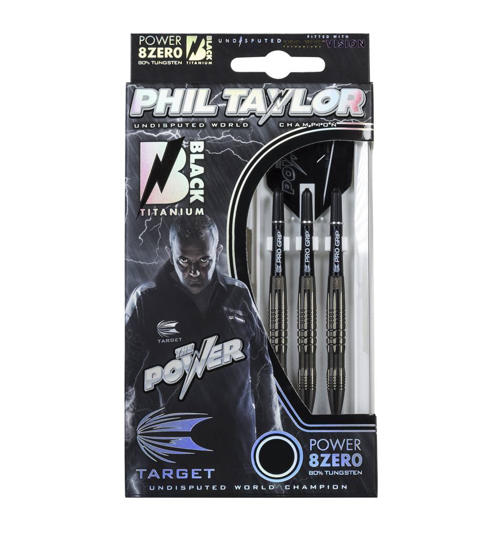 Target - Phil Taylor Power 8zero Black Titanium Typ C - Steeldart